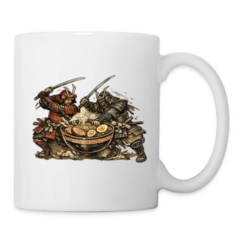 Nouilles ramen : Bataille des samouraïs japonais cool - Mug blanc - blanc - Droite