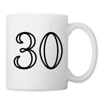 30. 30 YEARS. 30th ANNIVERSARY. 30 YEARS ANNIVERSARY. - Mug - white - Right