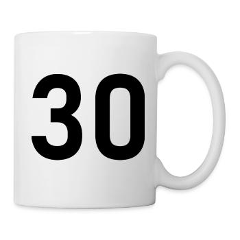 ANNIVERSAIRE. HAPPY BIRTHDAY. JOYEUX ANNIVERSAIRE. - Mug blanc - blanc - Droite