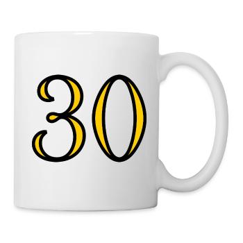 30. 30 YEARS. 30th ANNIVERSARY. 30 YEARS ANNIVERSARY. - Mug - white - Right