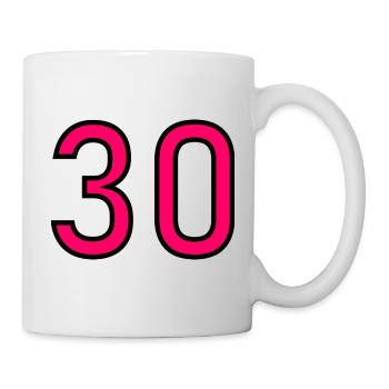 ANNIVERSAIRE. HAPPY BIRTHDAY. JOYEUX ANNIVERSAIRE. - Mug blanc - blanc - Droite