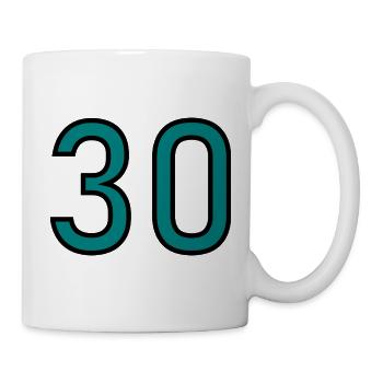 30. 30 YEARS. 30th ANNIVERSARY. 30 YEARS ANNIVERSARY. - Mug - white - Right