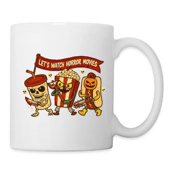 Gruselige Horrorfilm-Fans Halloween-Horrorfilm - Tasse - Weiß - Rechts