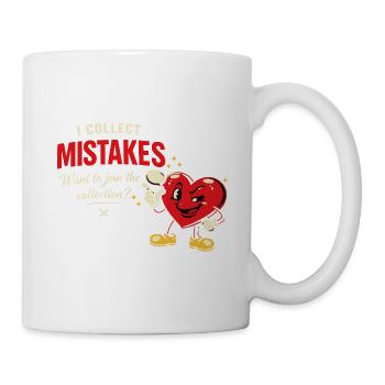 I Collect Mistakes – Vintage Comic Pick-Up Line - Mug - white - Right