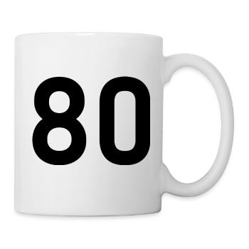 80. 80 YEARS. 80th ANNIVERSARY. 80 YEARS ANNIVERSARY. - Mug - white - Right