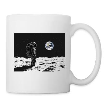 Astronaut looking back - Tasse - Weiß - Rechts