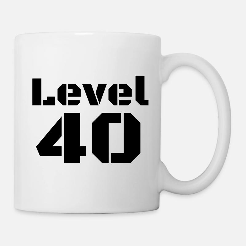 Niveau 40 - Mug blanc - blanc