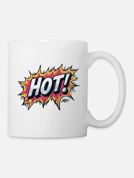 Hot Comic Explosions Design - Tasse - Weiß
