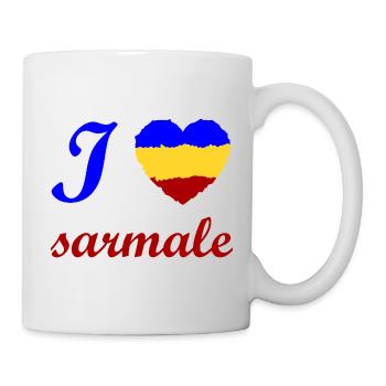 Ich liebe Sarmale und Rumänien - Tasse - Weiß - Rechts