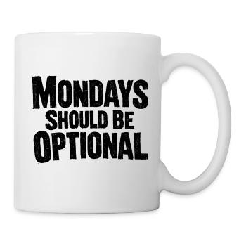 The F In Monday stands for joy - funny saying - Mug - white - Right