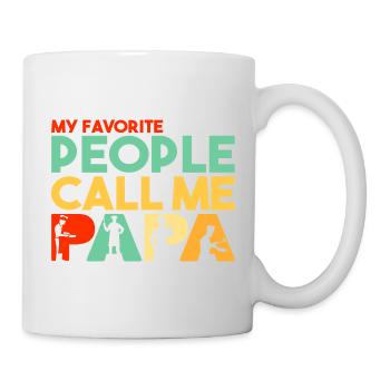 Meine Lieblingsleute nennen mich Papa Koch Koch - Tasse - Weiß - Rechts
