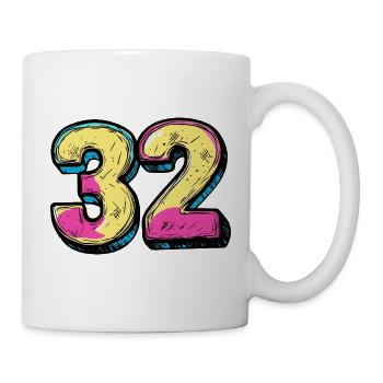 32 Number Colorful - Mug - white - Right