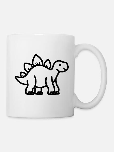 Stegosaurus - Tasse - Weiß