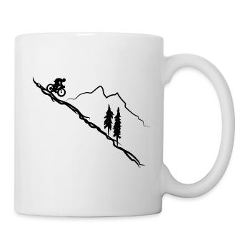 Bicycle Mountain Bike Downhill - Mug - white - Right