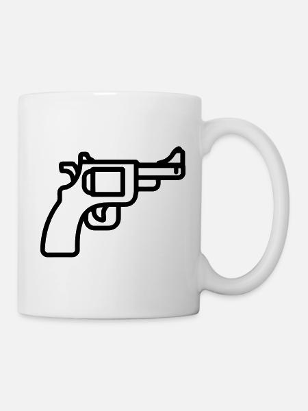 Revolver - Tasse - Weiß