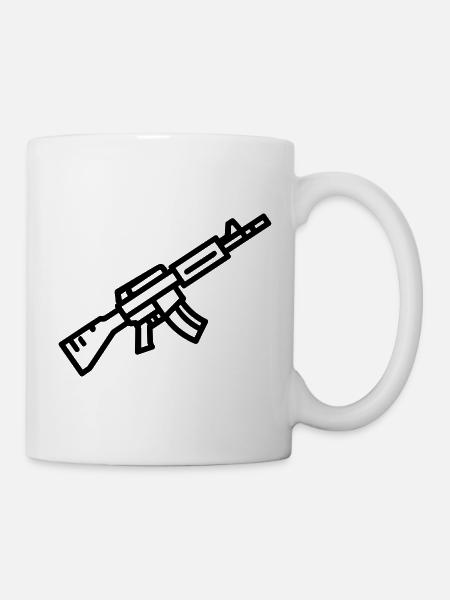 Waffe - Tasse - Weiß