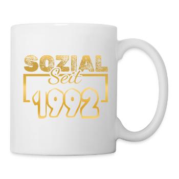Sozial 1992 - Tasse - Weiß - Rechts