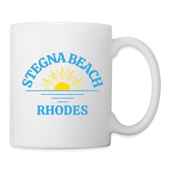 Rhodes Sunrise Beach Logo - Tasse - Weiß - Rechts