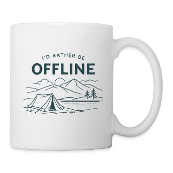 I'd rather be offline | Camping Outdoor - Mug - white - Right
