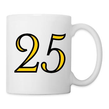 25. 25 YEARS. 25th ANNIVERSARY. 25 YEARS ANNIVERSARY. - Mug - white - Right