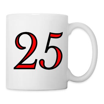 25. 25 YEARS. 25th ANNIVERSARY. 25 YEARS ANNIVERSARY. - Mug - white - Right