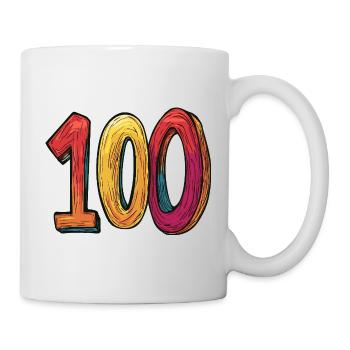 100 Number Colorful - Mug - white - Right