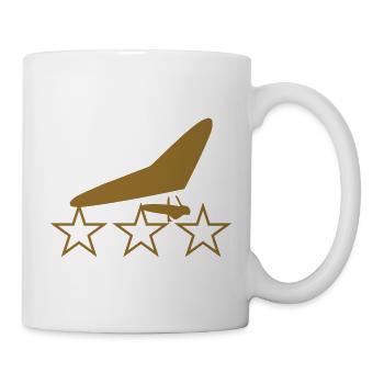 Insigne Deltaplane Or et Étoiles - Mug blanc - blanc - Droite