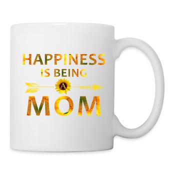Le bonheur, c’est être maman – Fête des mères tournesol - Mug blanc - blanc - Droite