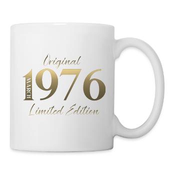 50th Birthday Gift Husband Wife March 1976 - Mug - white - Right