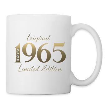 61st Birthday Gift Husband Wife March 1965 - Mug - white - Right