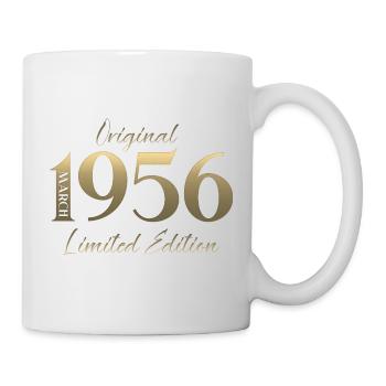 Cadeau du 70e anniversaire Mari Femme Mars 1956 - Mug blanc - blanc - Droite