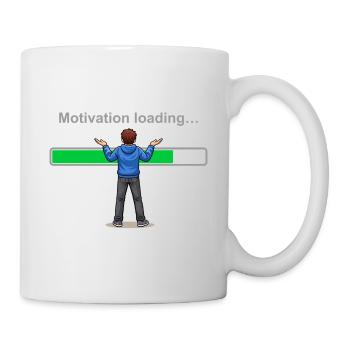 Motivation qui charge... Veuillez patienter - Mug blanc - blanc - Droite