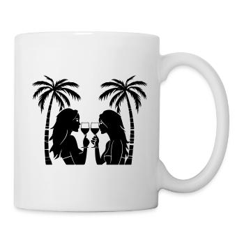 Palmiers de fête pour filles - Mug blanc - blanc - Droite