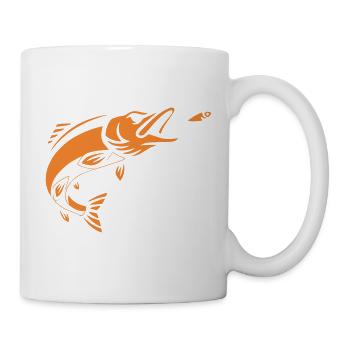 Pike Fish Jump Vector - Mug - white - Right