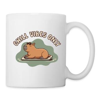 Chill Vibes Only Capybara Watershine - Mug - white - Right
