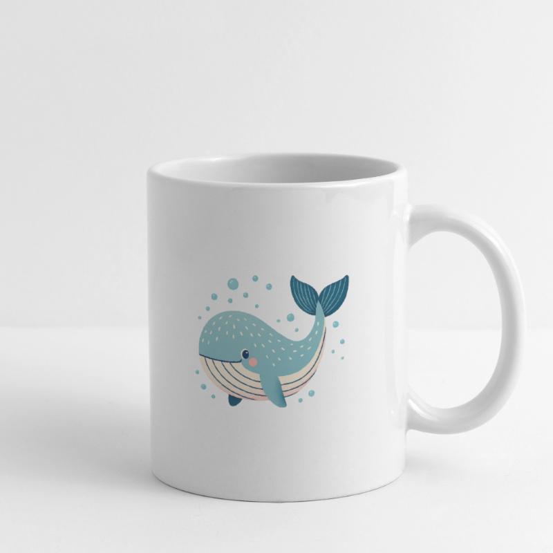 Blauwal mit Blasen Tasse