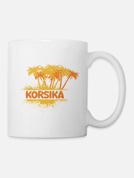 Korsika als Sonne - Tasse - Weiß