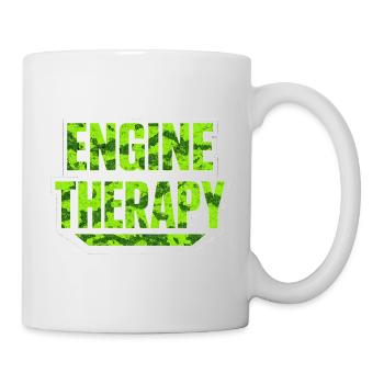 Engine Therapy – Schrauber Spruch Auto Tuning Werk - Tasse - Weiß - Rechts