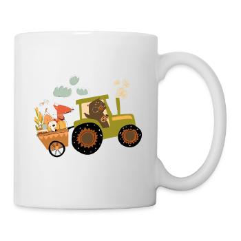 Tiertraktor Abenteuerzug - Tasse - Weiß - Rechts