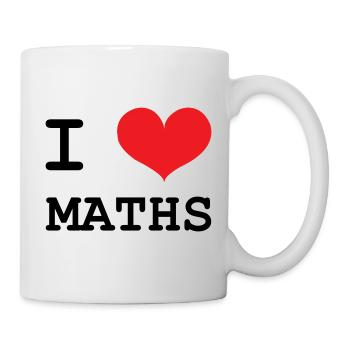 I Love Maths: Passion Mathematics T-Shirt - Tasse - Weiß - Rechts