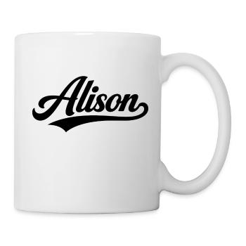 Alison name first last family - Mug - white - Right