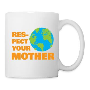 Respect Your Mother Earth Retro Eco Nature Graphic - Tasse - Weiß - Rechts