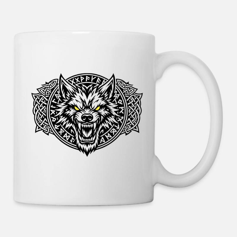 Fenrir-Wolf-Wikinger - Tasse - Weiß
