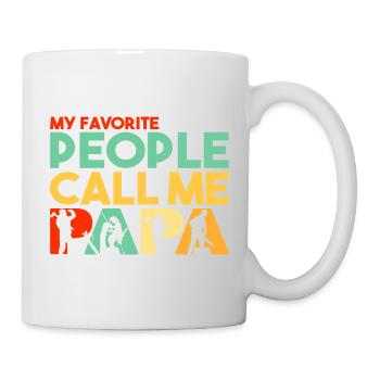 Meine Lieblingsleute nennen mich Papa Holzfällerarbeiter - Tasse - Weiß - Rechts