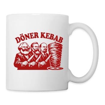 Döner Kebab - Marx, Engels, Lenin - Fast Food - Tasse - Weiß - Rechts