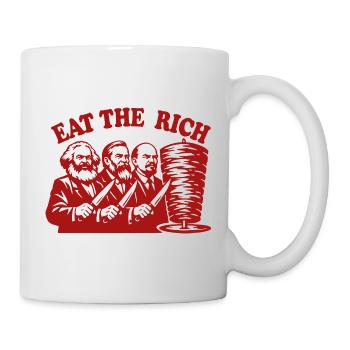 Eat the rich - Marx Engels Lenin - Döner Kebab - Tasse - Weiß - Rechts