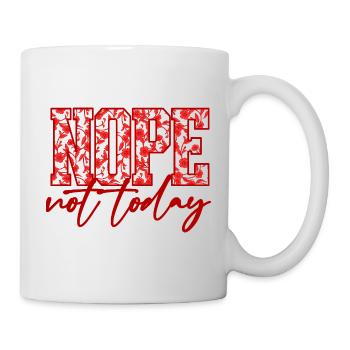 Chemise « Pas aujourd’hui » – T-shirt introverti drôle - Mug blanc - blanc - Droite