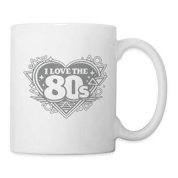 I Love the 80s Retro Heart - Mug - white - Right