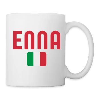 Enna Italienische Flagge - Tasse - Weiß - Rechts