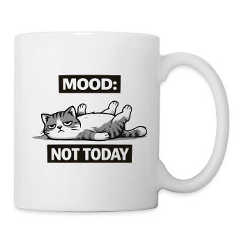 Ambiance : Pas aujourd’hui – Chemise drôle de chat paresseux - Mug blanc - blanc - Droite